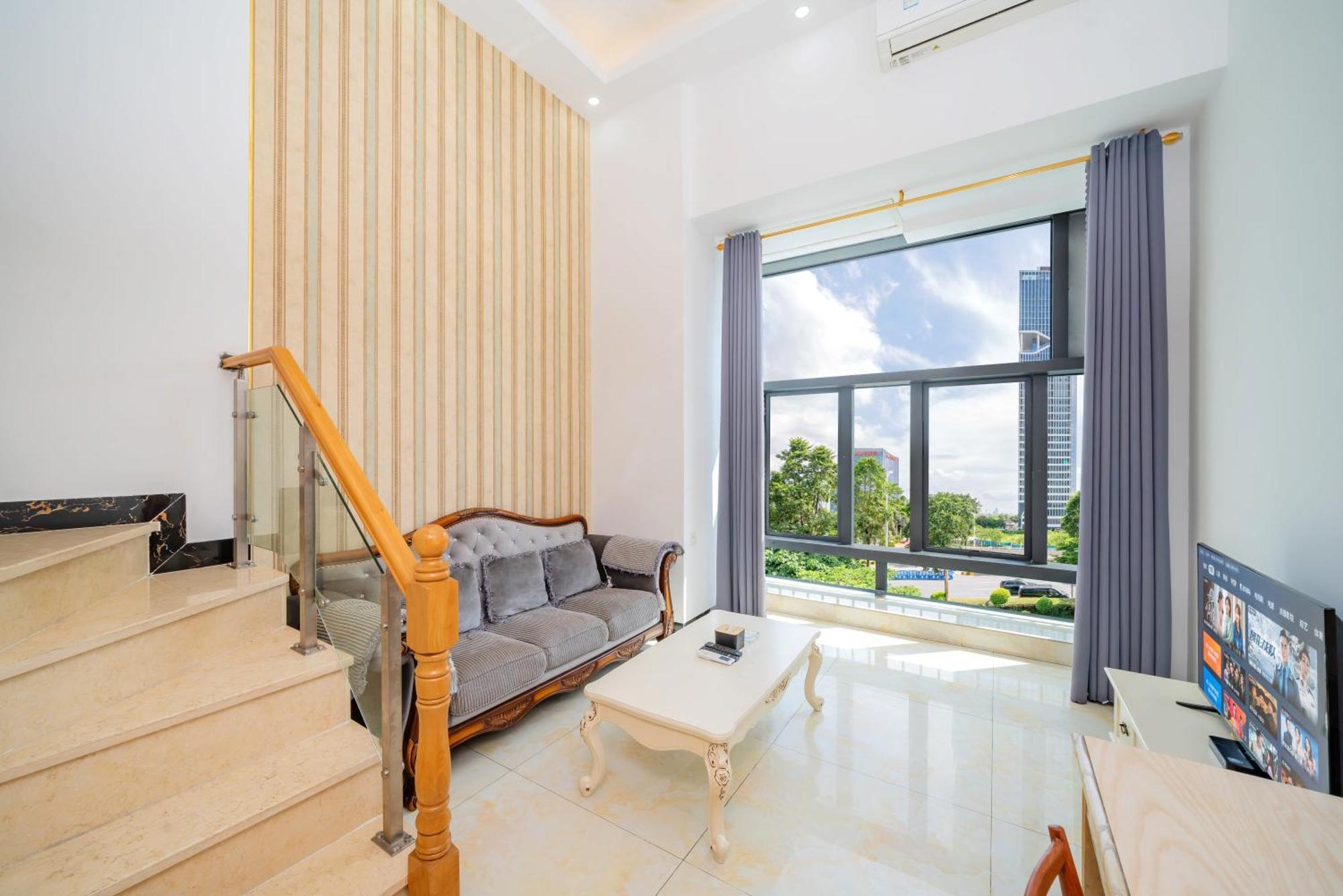 April Fair Duplex Apartment Guangzhou South Railway Station Ao Yuan Yue Shi Dai Branch Bagian luar foto
