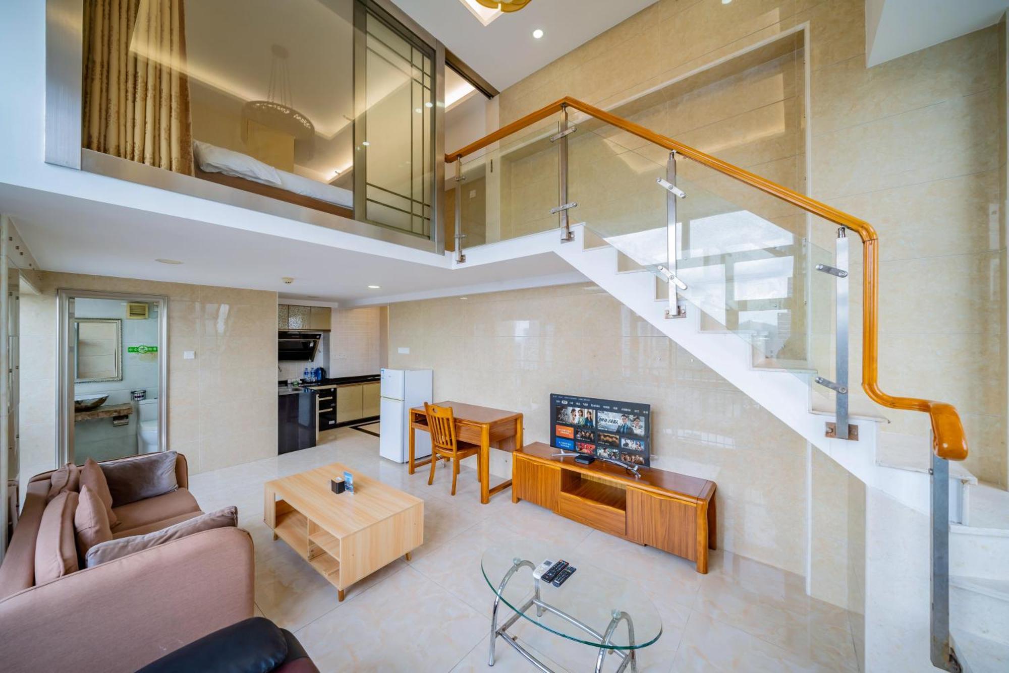 April Fair Duplex Apartment Guangzhou South Railway Station Ao Yuan Yue Shi Dai Branch Bagian luar foto